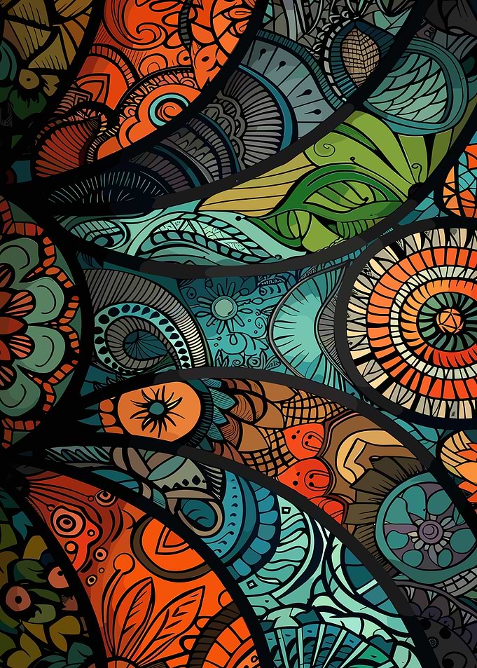 Colorful Abstract Pattern with Intricate Details