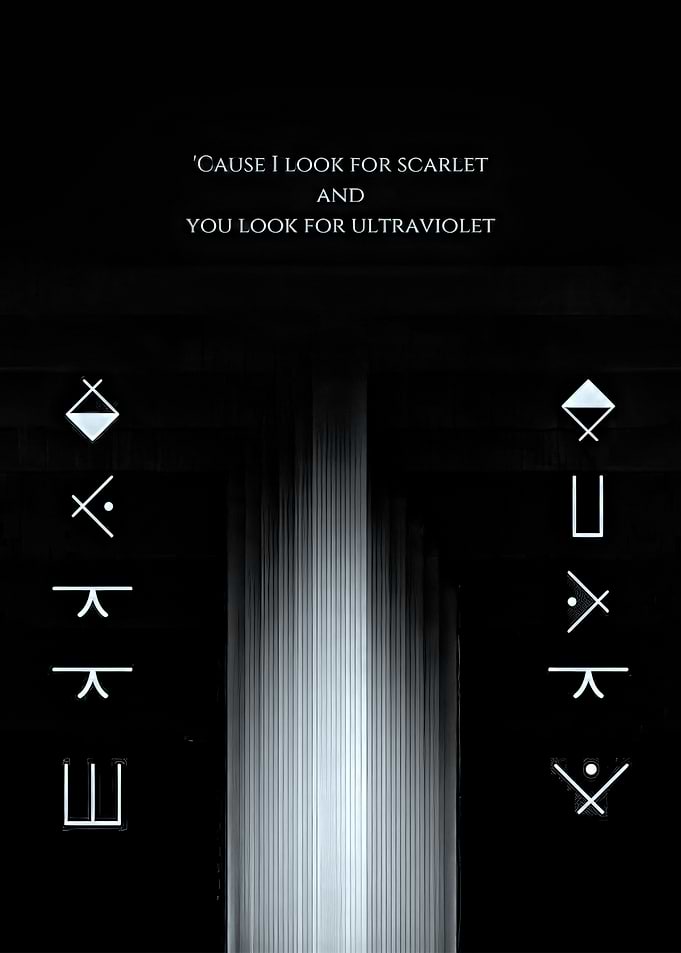 Scarlet and Ultraviolet Text Art