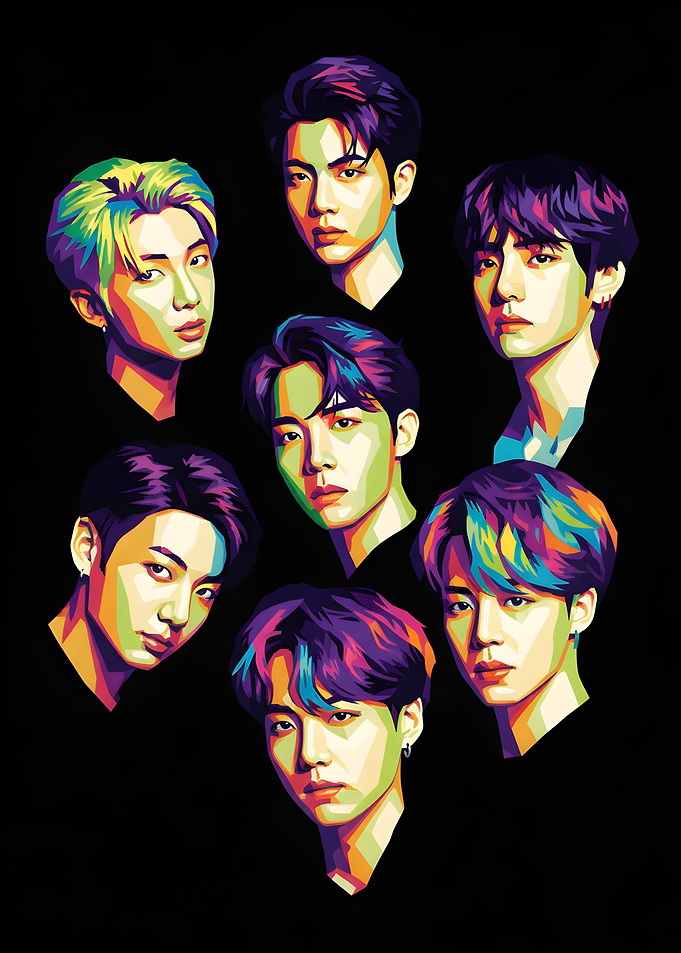 BTS Pop Art Portrait