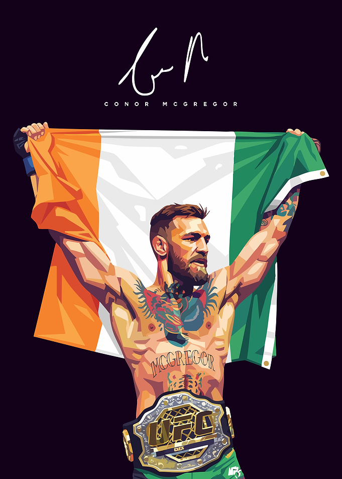 Conor McGregor with Irish Flag