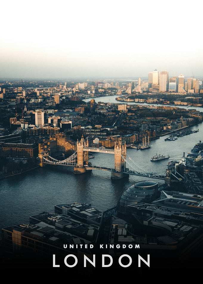 London cityscape with Tower Bridge