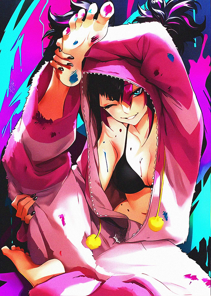 Anime Girl in Pink Pajamas