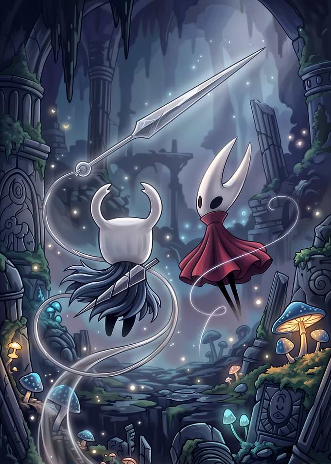 Hollow Knight and Hornet Illustration