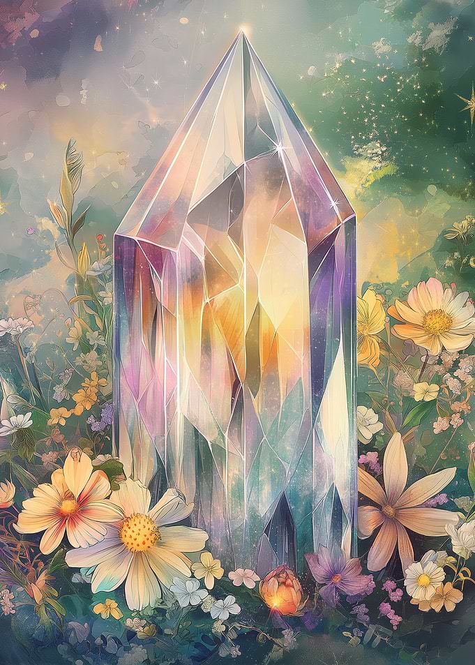 Crystal in Floral Garden