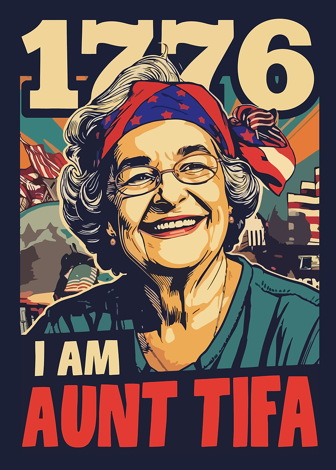 Aunt Tifa 1776 Patriotic Portrait