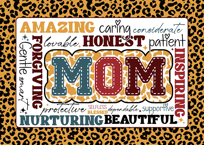 Mom Appreciation Leopard Print Design