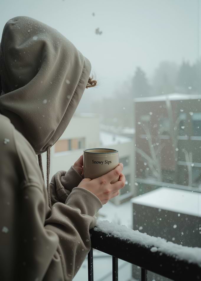Snowy Sips: Cozy Winter Moment