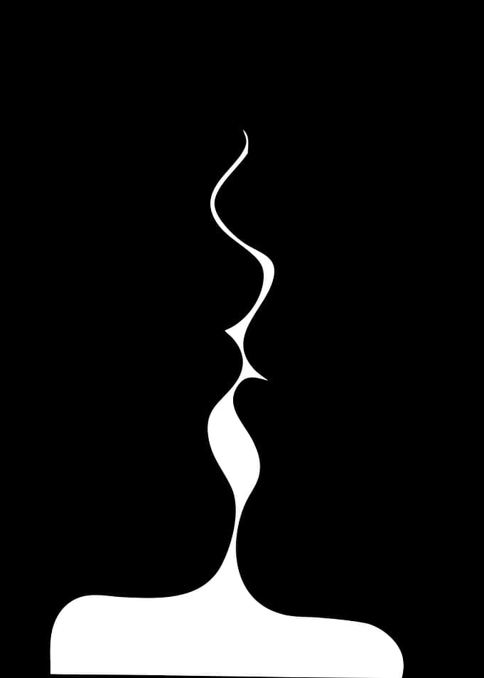 Abstract Kiss Silhouette