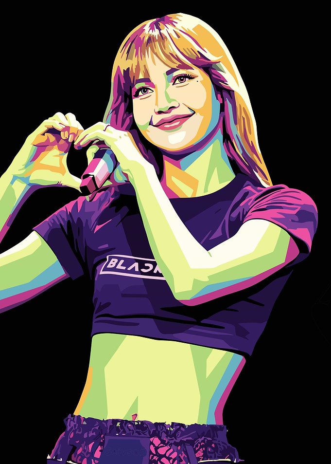 Lisa from Blackpink Pop Art Portrait