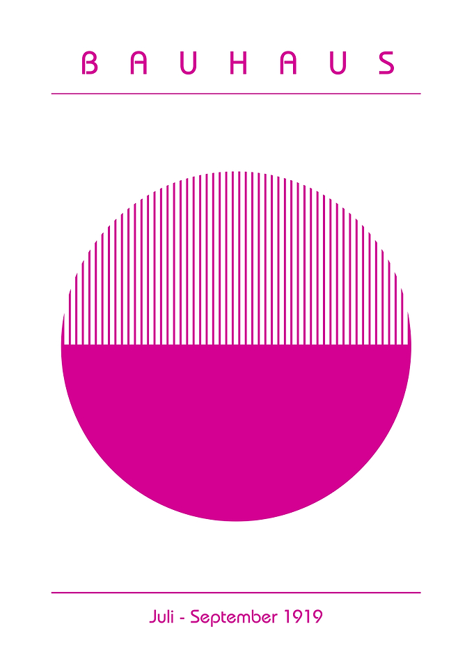 Bauhaus | Dark pink Circle