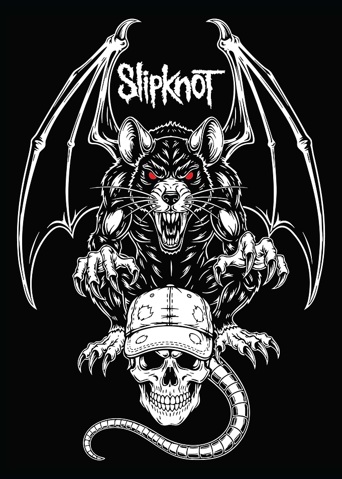 Slipknot Rat Skull Graphic
