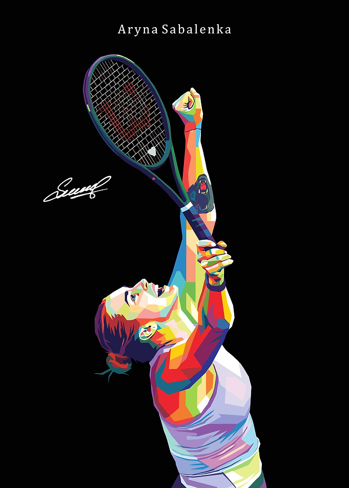 Aryna Sabalenka Tennis Pop Art