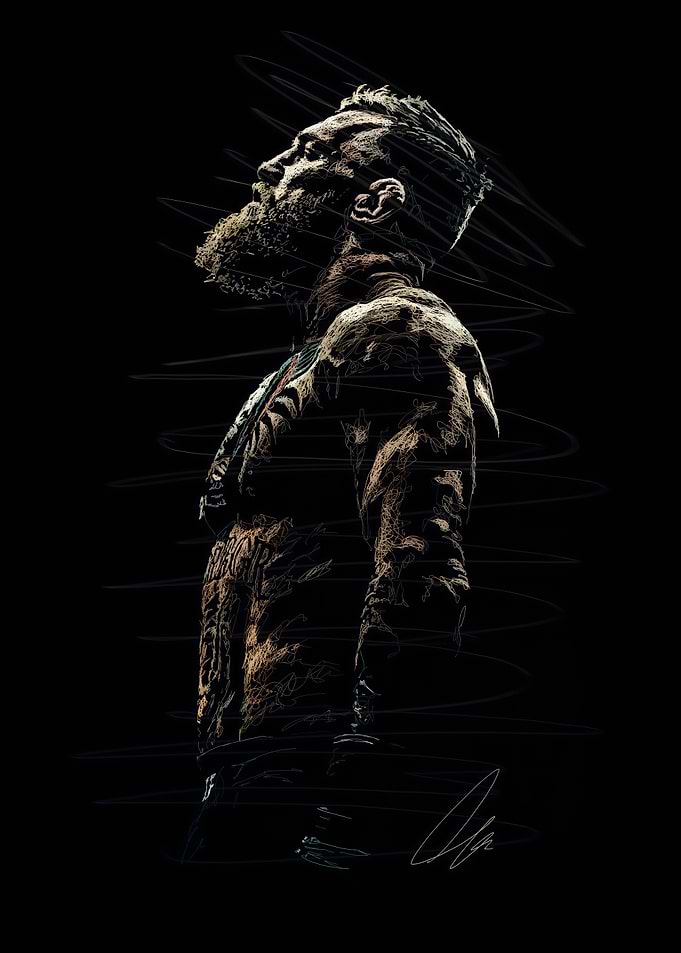 MMA Fighter Abstract Portrait