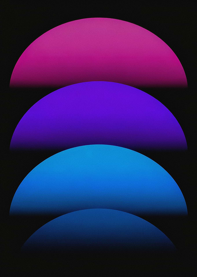 Retro Synthwave Minimalist Abstract Art - Neon Horizon Layers
