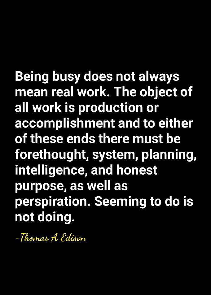 Thomas Edison Quote on Work