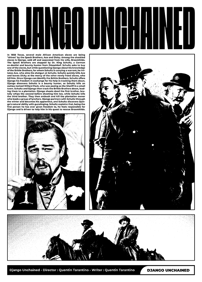 Django Unchained Comic Style Poster