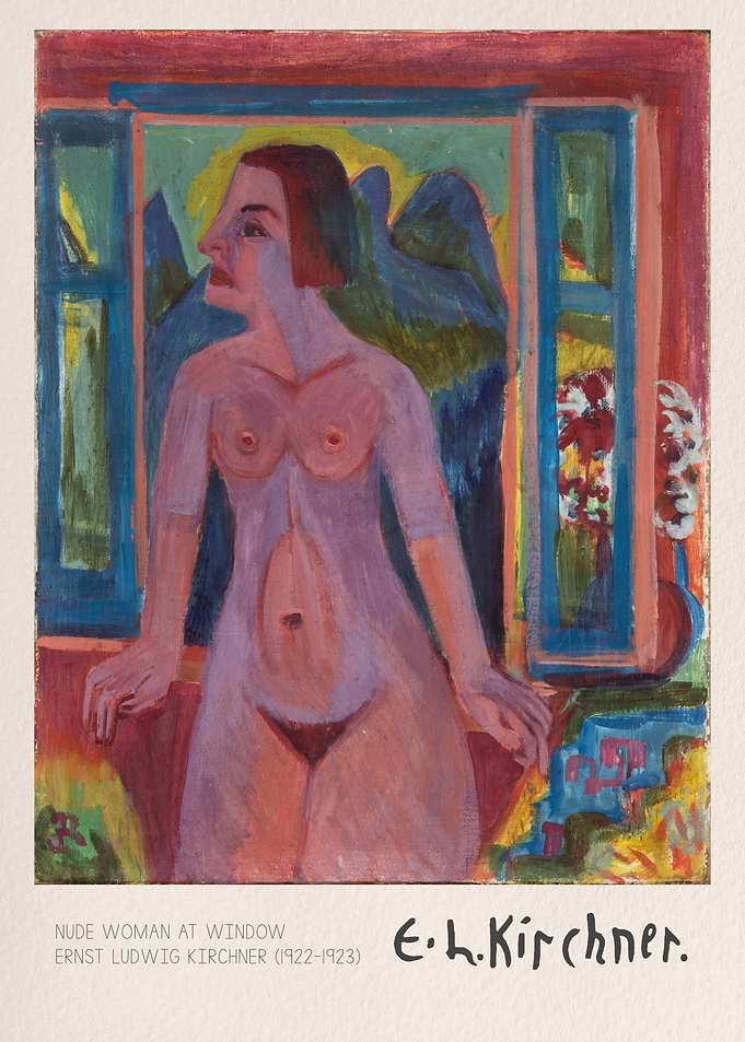 Nude Woman at Window by Kirchner