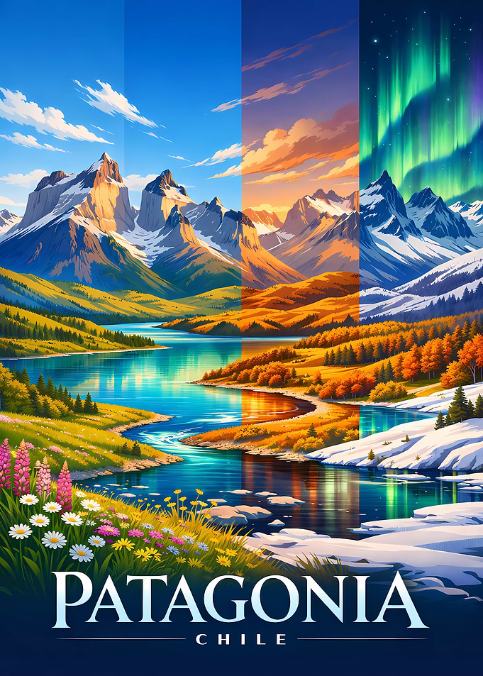 Patagonia Chile Landscape Four Seasons