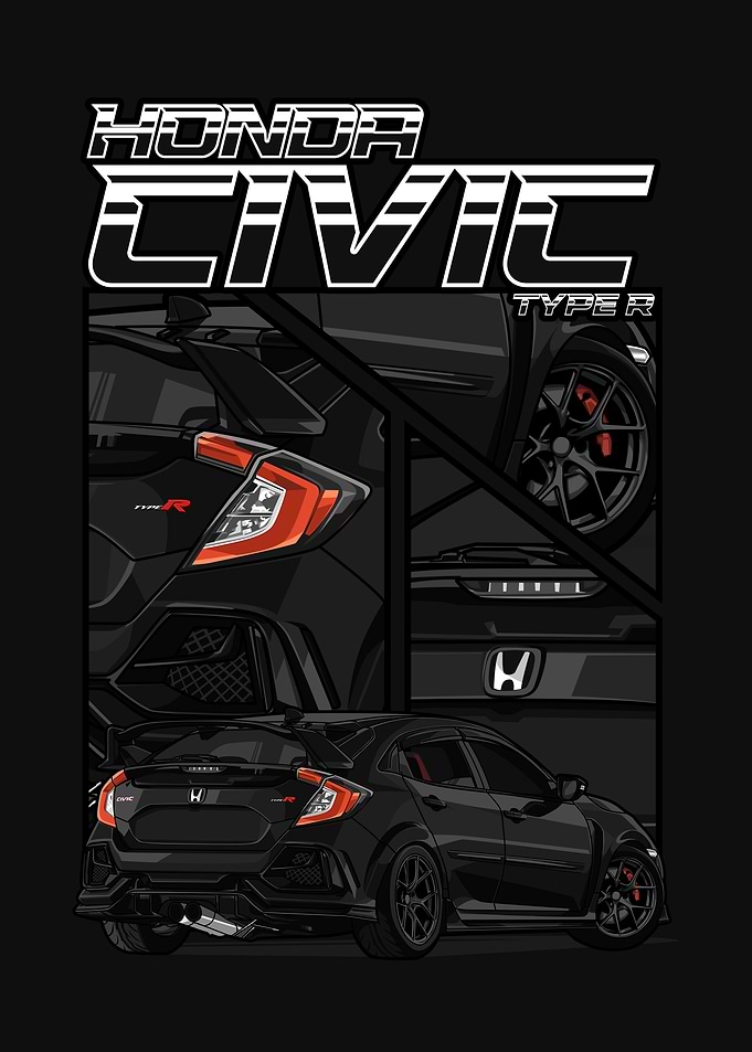 Honda Civic Type R Illustration