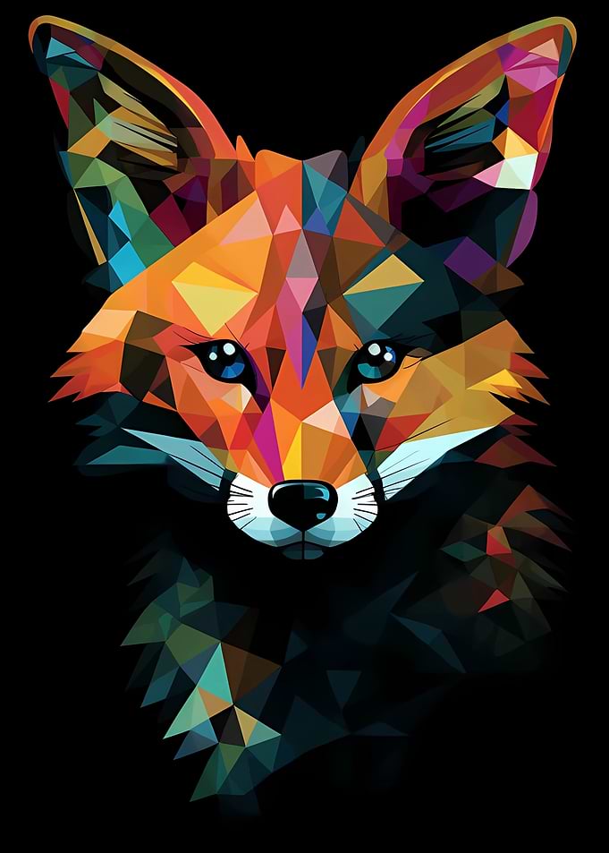 Geometric Fox Portrait