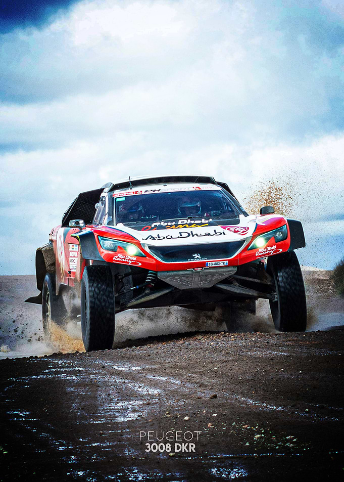 Peugeot 3008 DKR Rally Car Poster