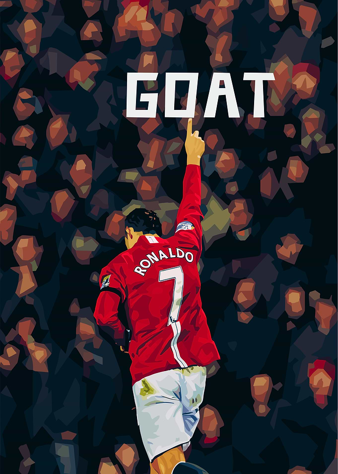 Cristiano Ronaldo GOAT Celebration Art