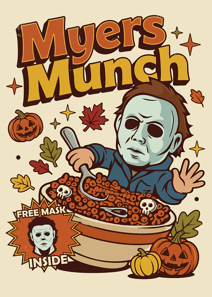 Myers Munch Cereal Cartoon Illustration