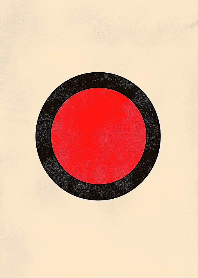 Red Circle with Black Outline
