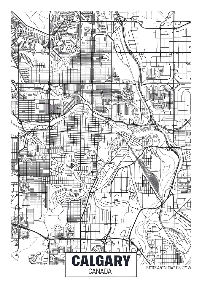 Calgary Canada City Map