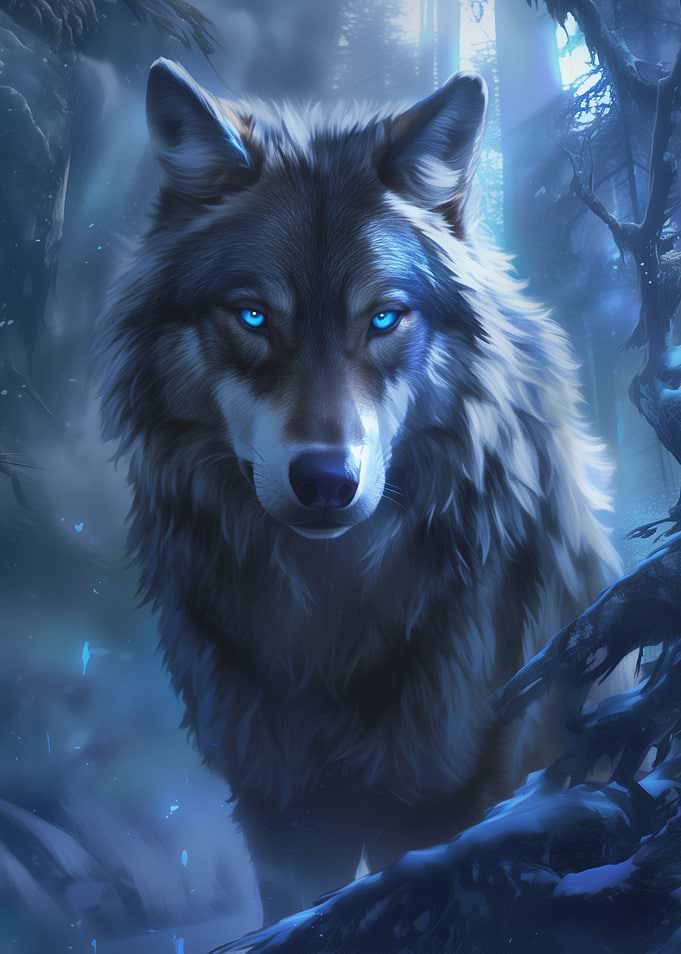 Dark Wood Collection: gray Wolf