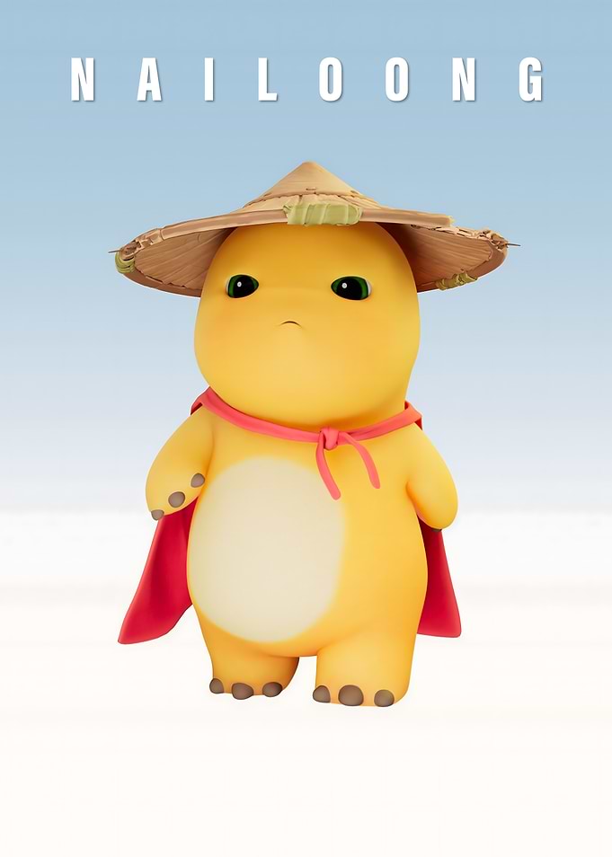 Nailoong character with hat and cape