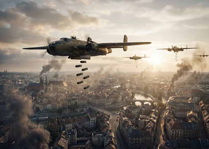 World War II Bomber Formation