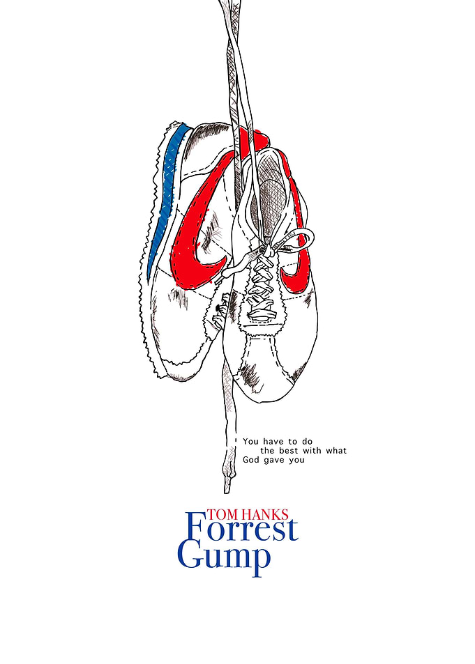 Forrest Gump Shoes Illustration