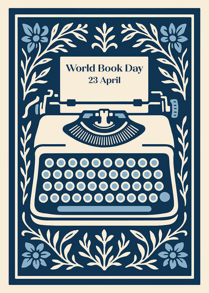 World Book Day Typewriter Illustration