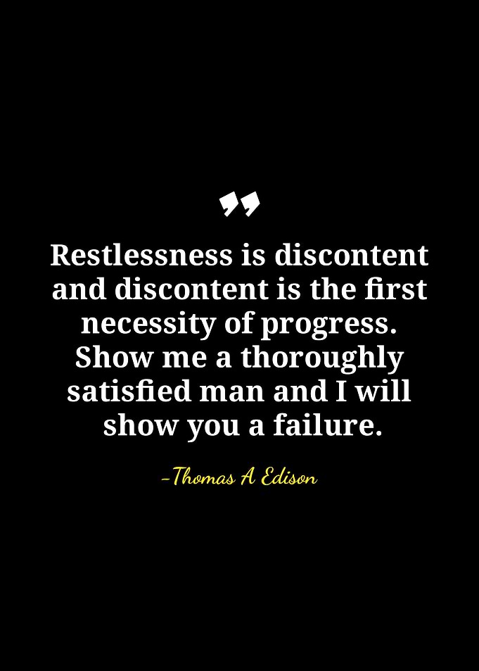 Thomas Edison Quote on Progress