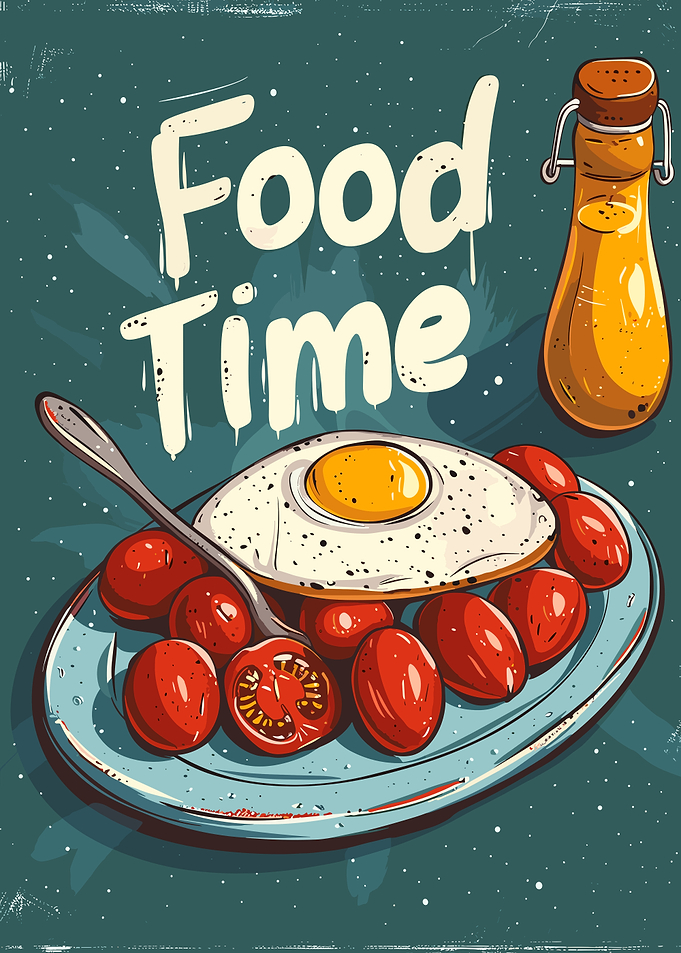 Food Time Breakfast Illustration
