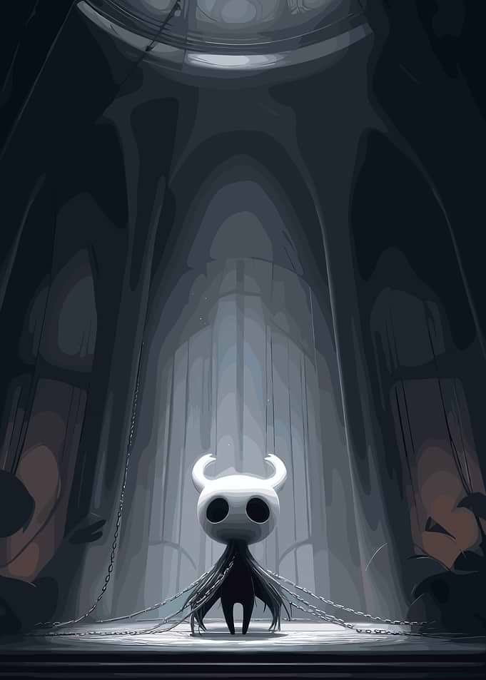 Hollow Knight in a Grand Hall