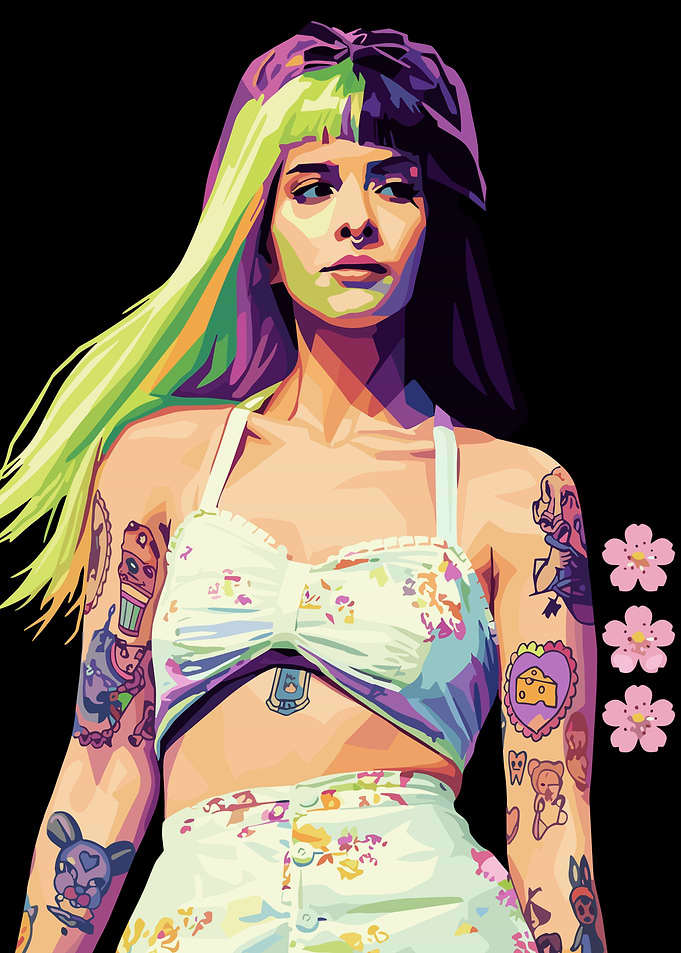 Melanie Martinez Portrait with Tattoos