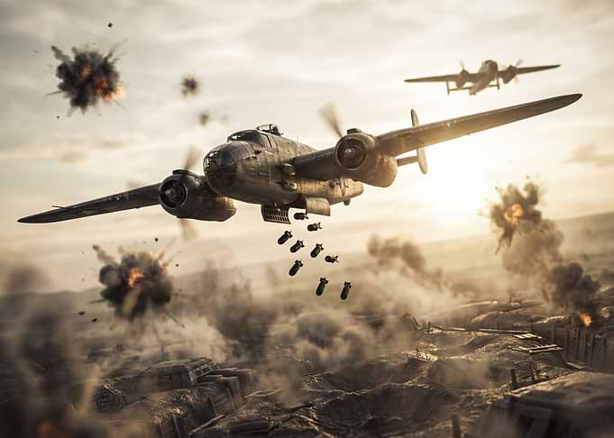 World War II Bomber Attack