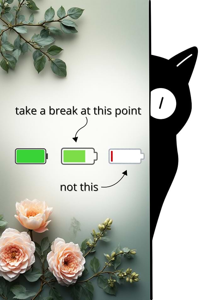 Take a Break Cat Illustration