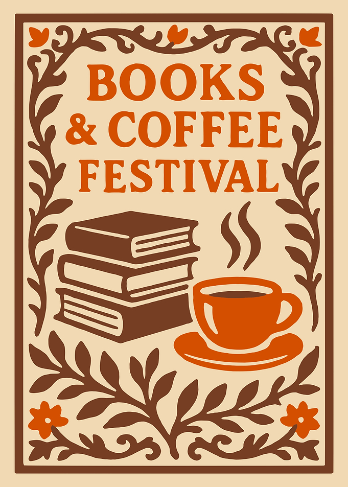Books & Coffee Festival Illustration