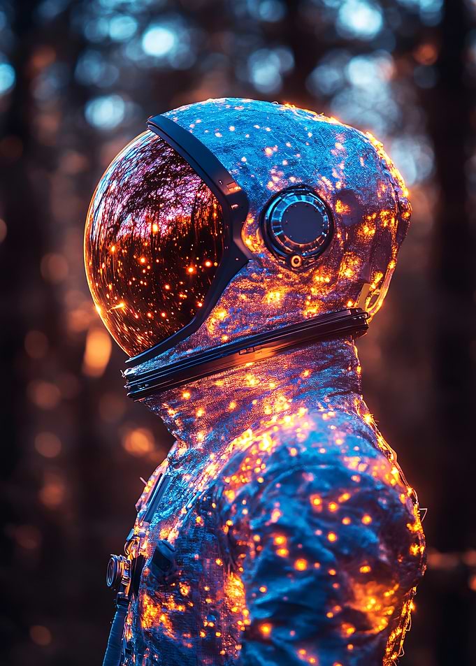 Astronaut in the woods