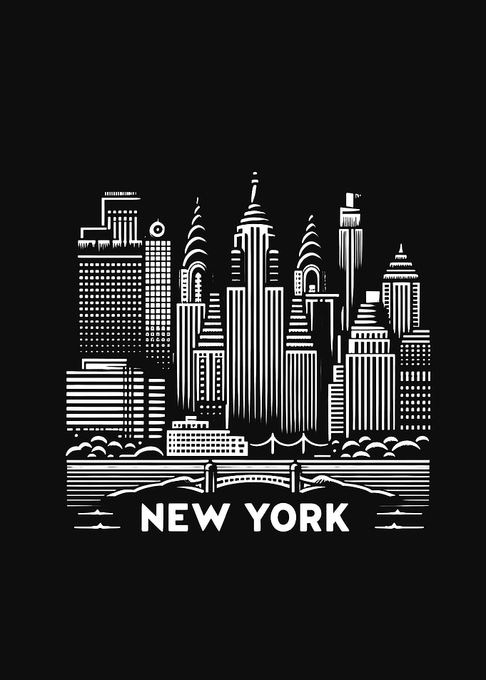 New York City Skyline Illustration