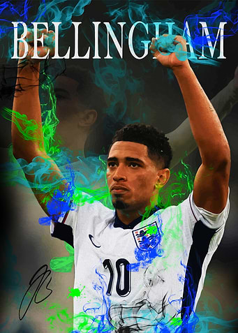 Jude Bellingham England Soccer Art