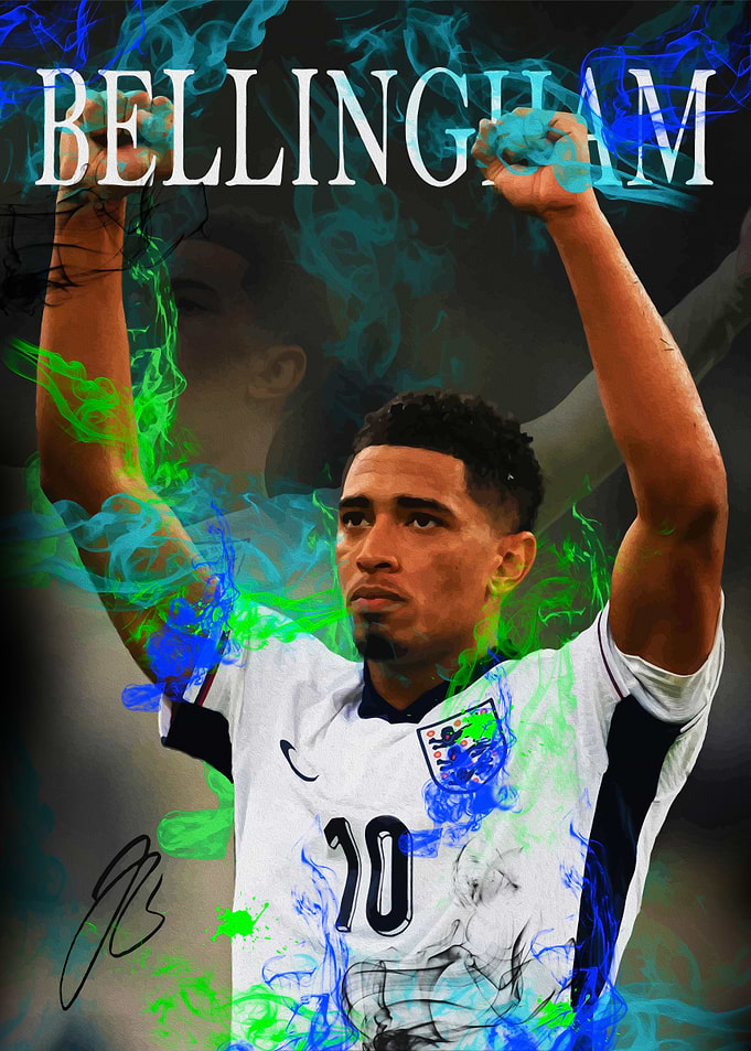 Jude Bellingham England Soccer Art