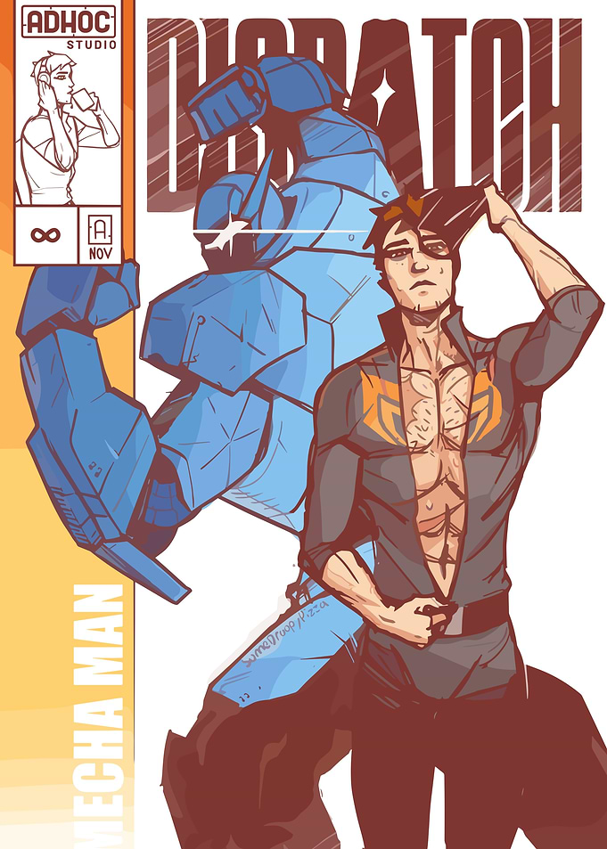 Mecha Man Comic Cover Art