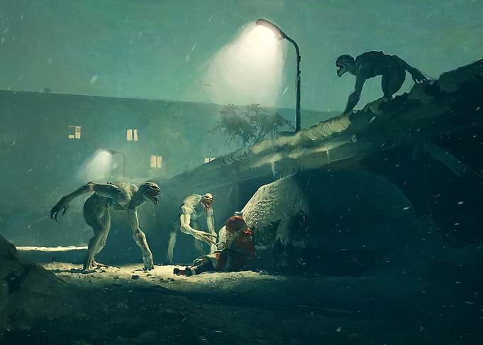 Winter Attack by Monsters
