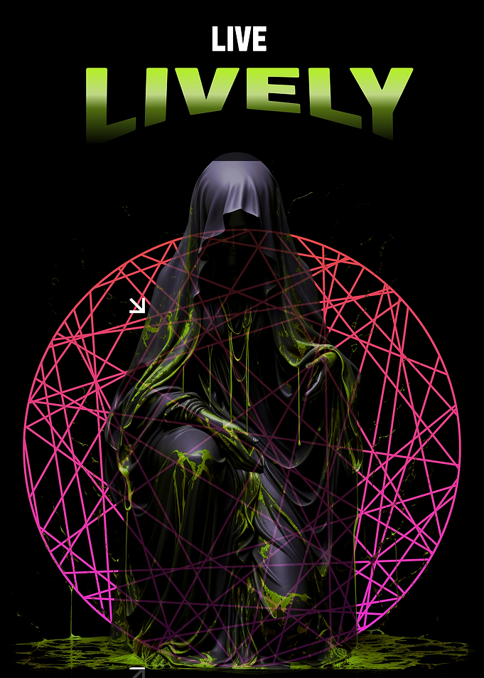Lively Grim Reaper Digital Art