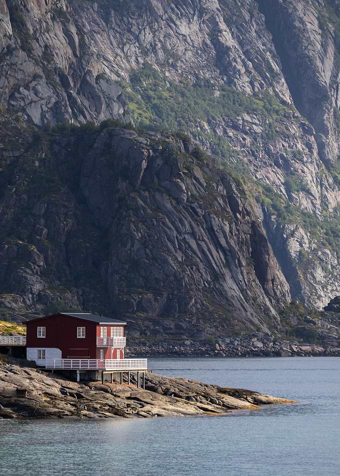 Red House by the Fjord