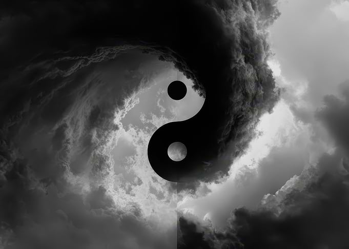 Yin Yang Storm Clouds